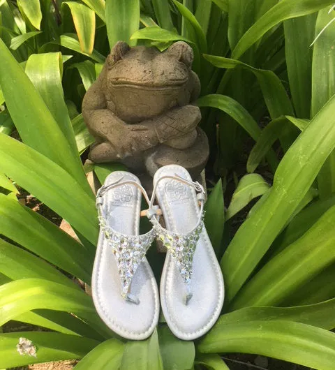 Silver Leather Sandals