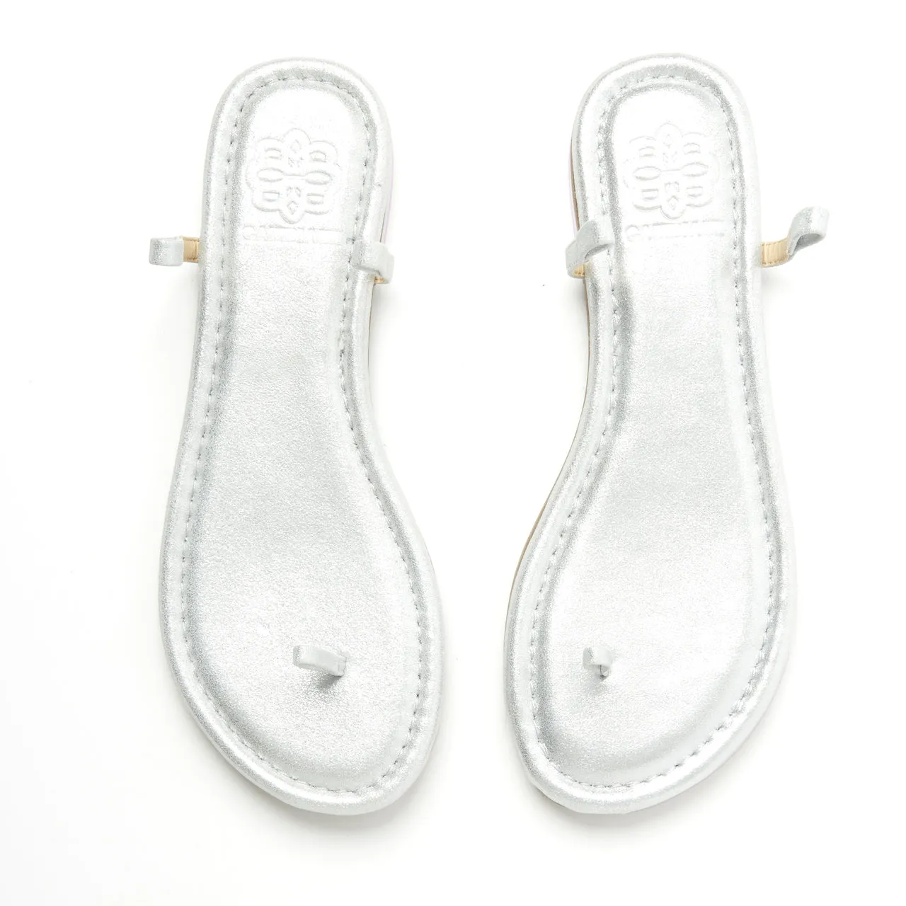 Silver Leather Sandals