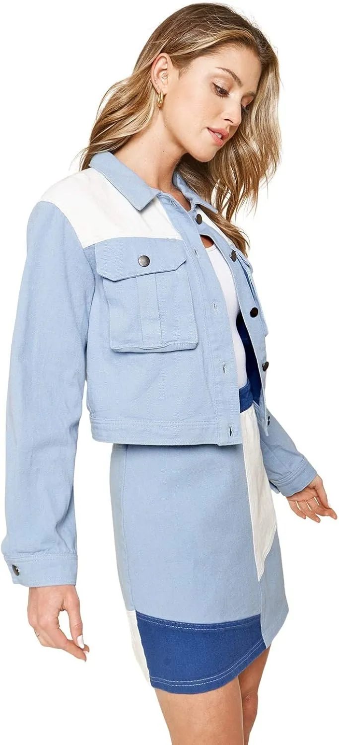 Sugar Lips Men's Levine Color Block Denim Jacket