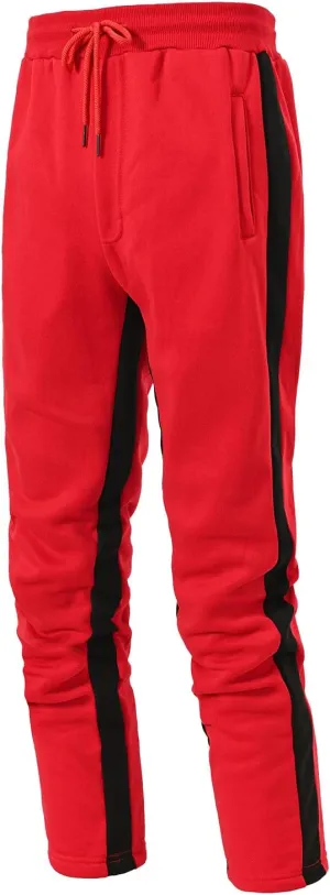 Sweatpants for Men Baggy Joggers Color Matching Athletic Pants Elastic Waist Sweat Pants Track Trousers with Pockets