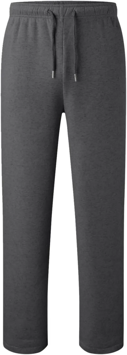 Sweatpants for Women Baggy Drawstring Elastic Waisted Straight Wide Leg Lounge Pants Open Bottom Athletic Joggers Trousers