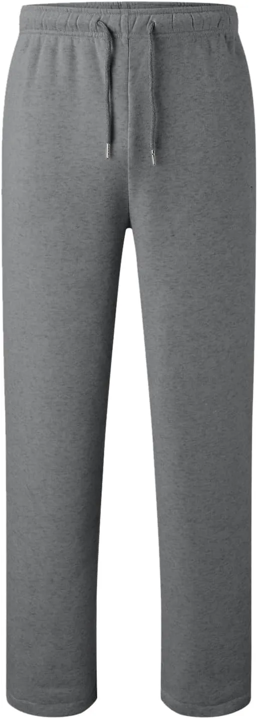 Sweatpants for Women Baggy Drawstring Elastic Waisted Straight Wide Leg Lounge Pants Open Bottom Athletic Joggers Trousers