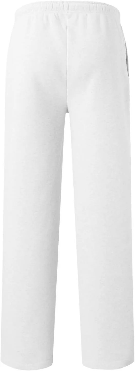 Sweatpants for Women Baggy Drawstring Elastic Waisted Straight Wide Leg Lounge Pants Open Bottom Athletic Joggers Trousers