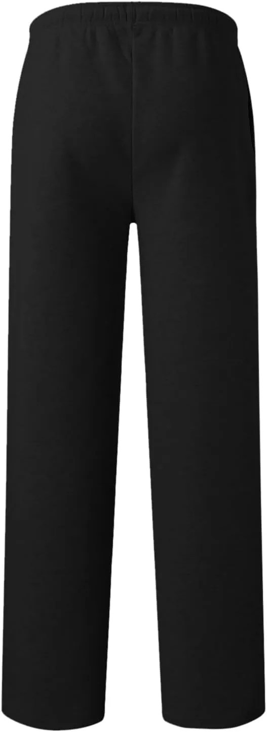 Sweatpants for Women Baggy Drawstring Elastic Waisted Straight Wide Leg Lounge Pants Open Bottom Athletic Joggers Trousers