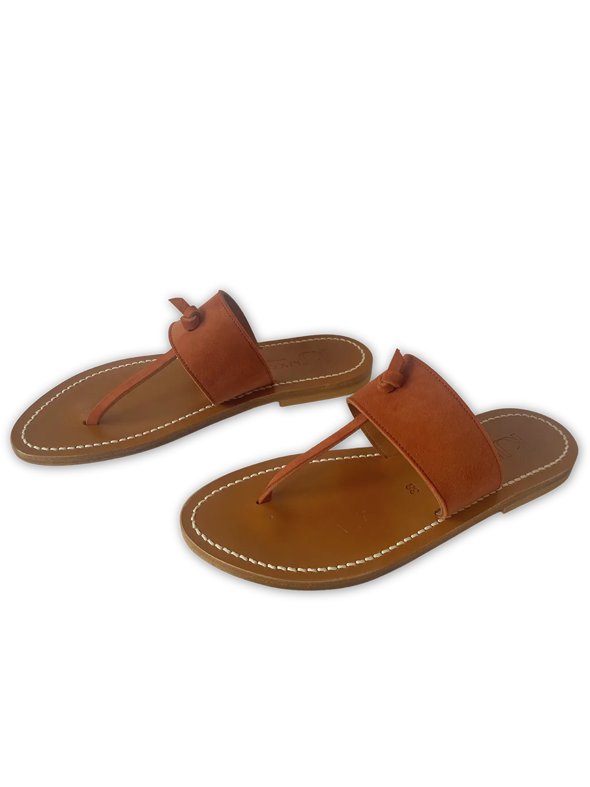 T Strap Sandal in Terracotta