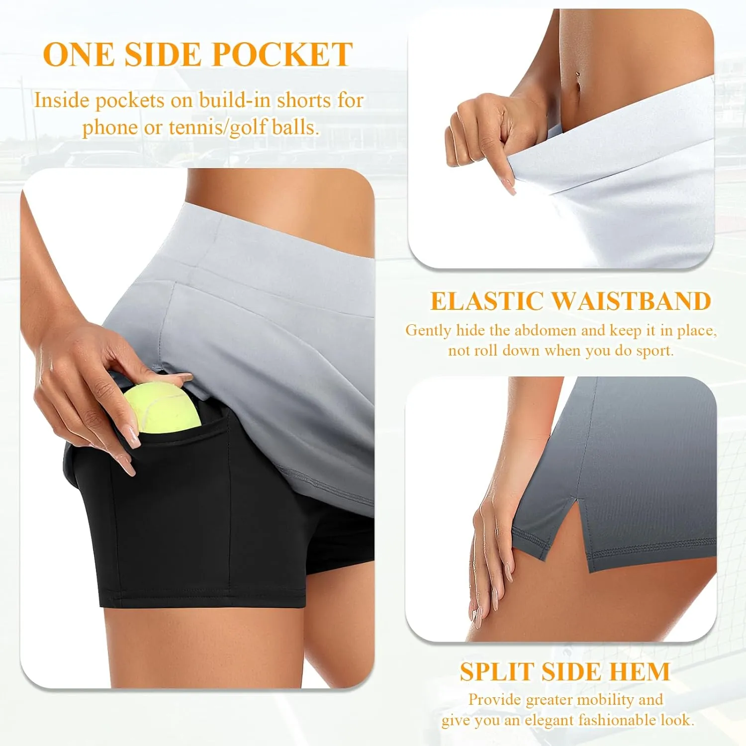 Tennis Skirt for Women Athletic Golf Skorts Workout Sports Running Shorts with Pockets Activewear