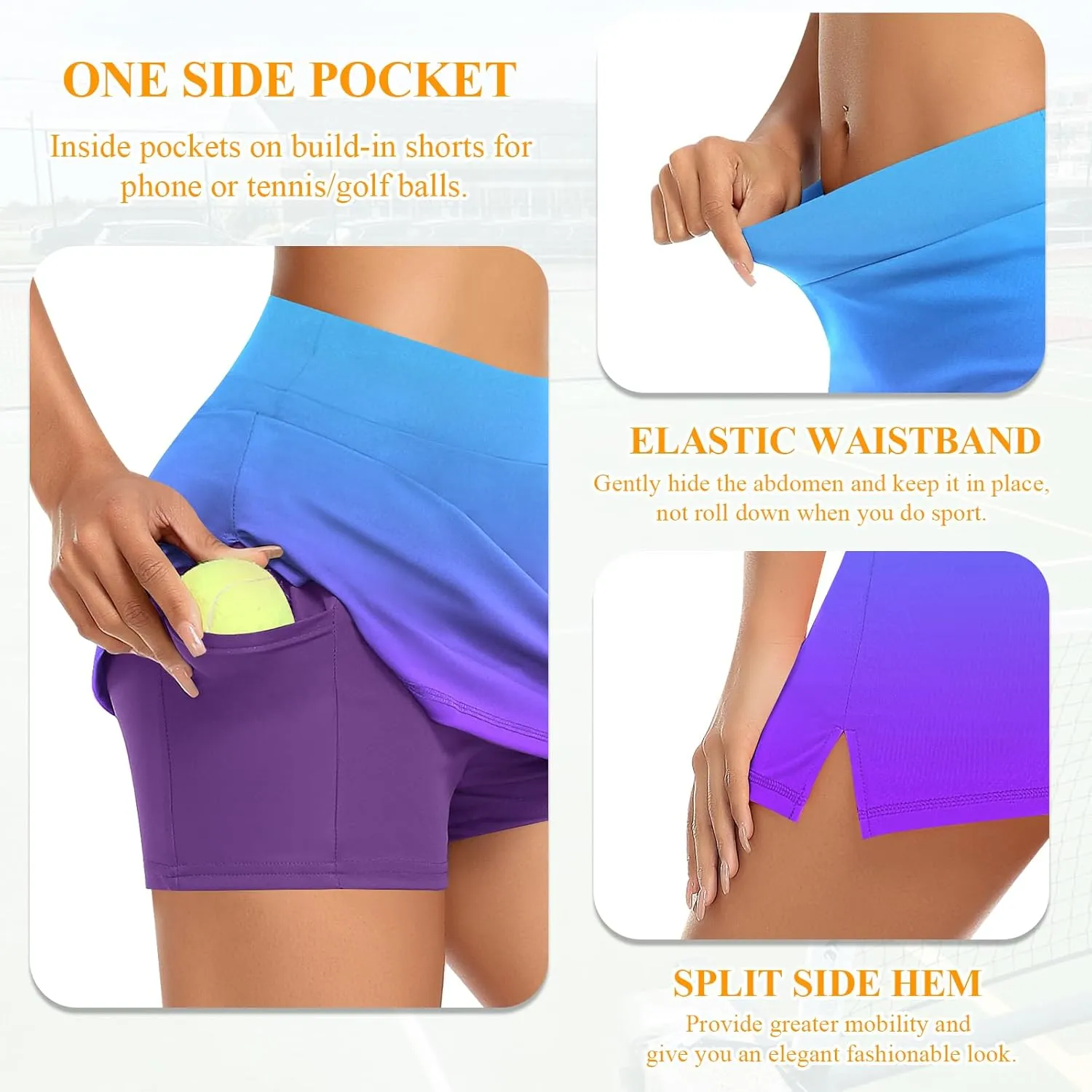 Tennis Skirt for Women Athletic Golf Skorts Workout Sports Running Shorts with Pockets Activewear