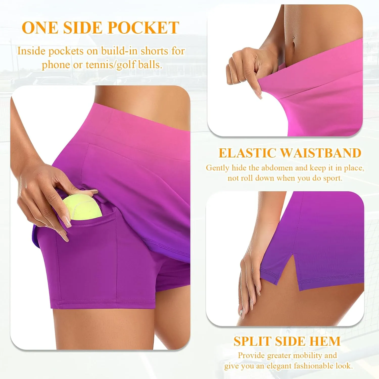 Tennis Skirt for Women Athletic Golf Skorts Workout Sports Running Shorts with Pockets Activewear