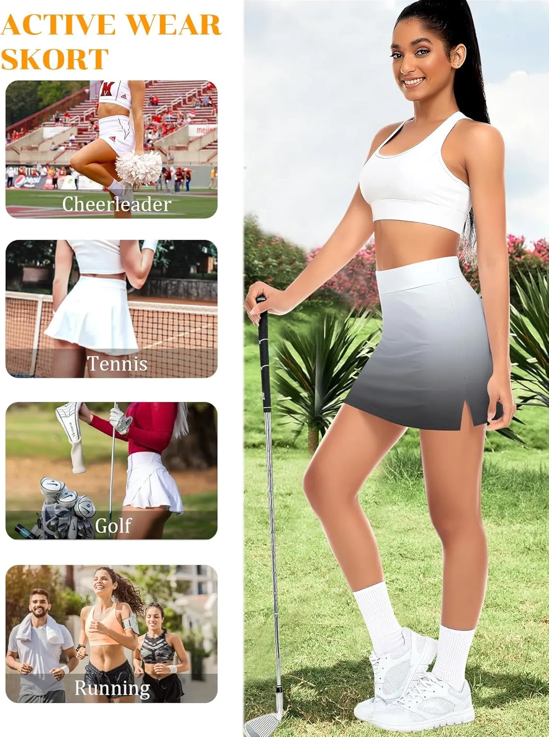 Tennis Skirt for Women Athletic Golf Skorts Workout Sports Running Shorts with Pockets Activewear