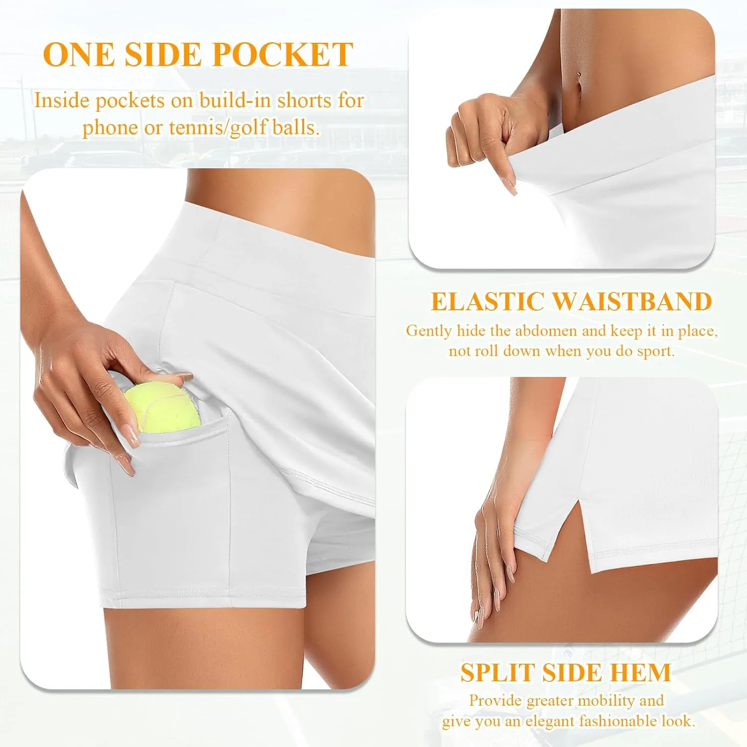 Tennis Skirt for Women Athletic Golf Skorts Workout Sports Running Shorts with Pockets Activewear