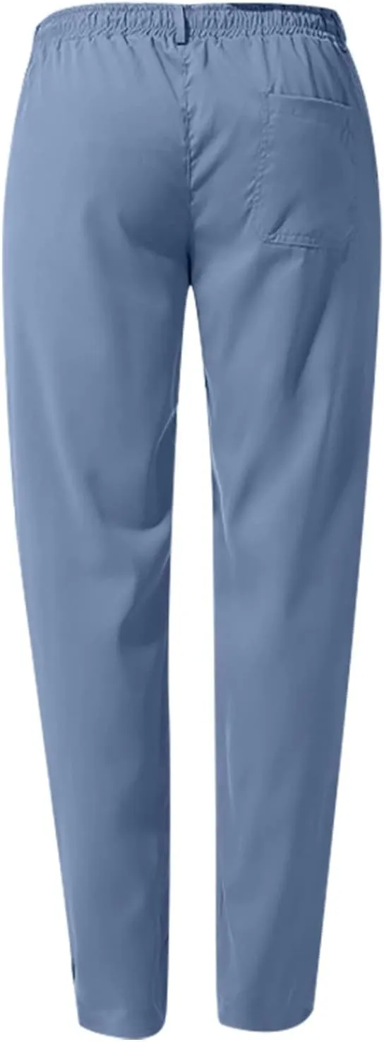 Thatrich Work Pants for Men Business Casual Trouser Cotton Linen Solid Summer Sweatpants Lightweight Comfy Yoga Pant Slim Fit