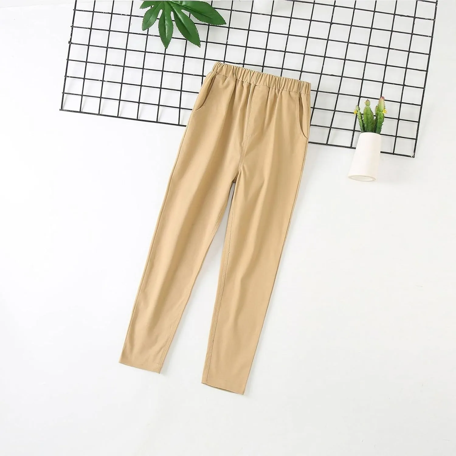 Toddler Slim Fit Taper Leg Performance Pant Boys' tretch Chino Pants Straight Leg Fit Dress Pant with Pocket