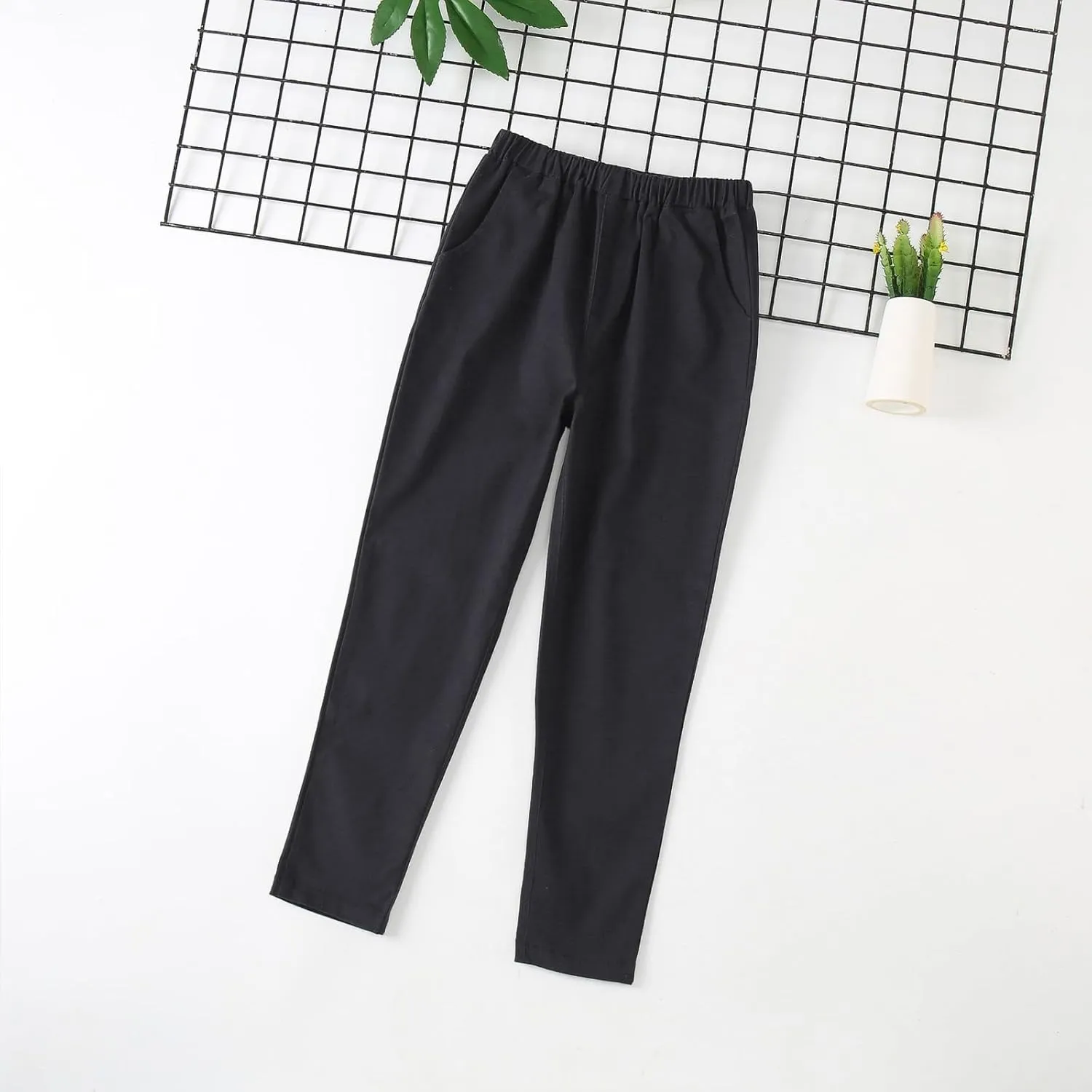 Toddler Slim Fit Taper Leg Performance Pant Boys' tretch Chino Pants Straight Leg Fit Dress Pant with Pocket