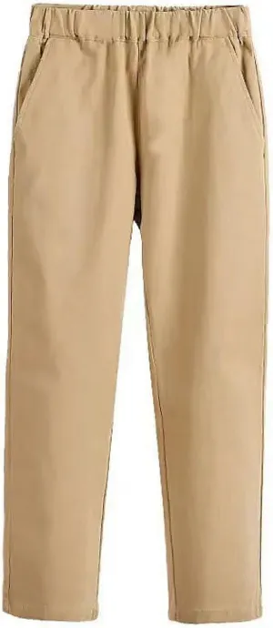 Toddler Slim Fit Taper Leg Performance Pant Boys' tretch Chino Pants Straight Leg Fit Dress Pant with Pocket
