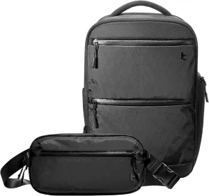 tomtoc 3.5L X-Pac Sling Bag with RFID Blocking & Laptop Backpack X-Pac Techpack 28L