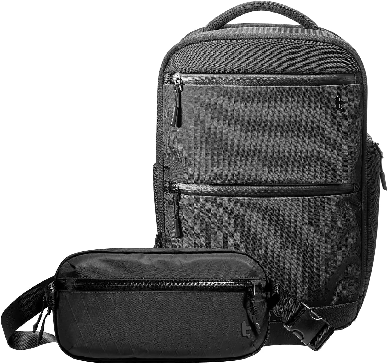 tomtoc 3.5L X-Pac Sling Bag with RFID Blocking & Laptop Backpack X-Pac Techpack 28L