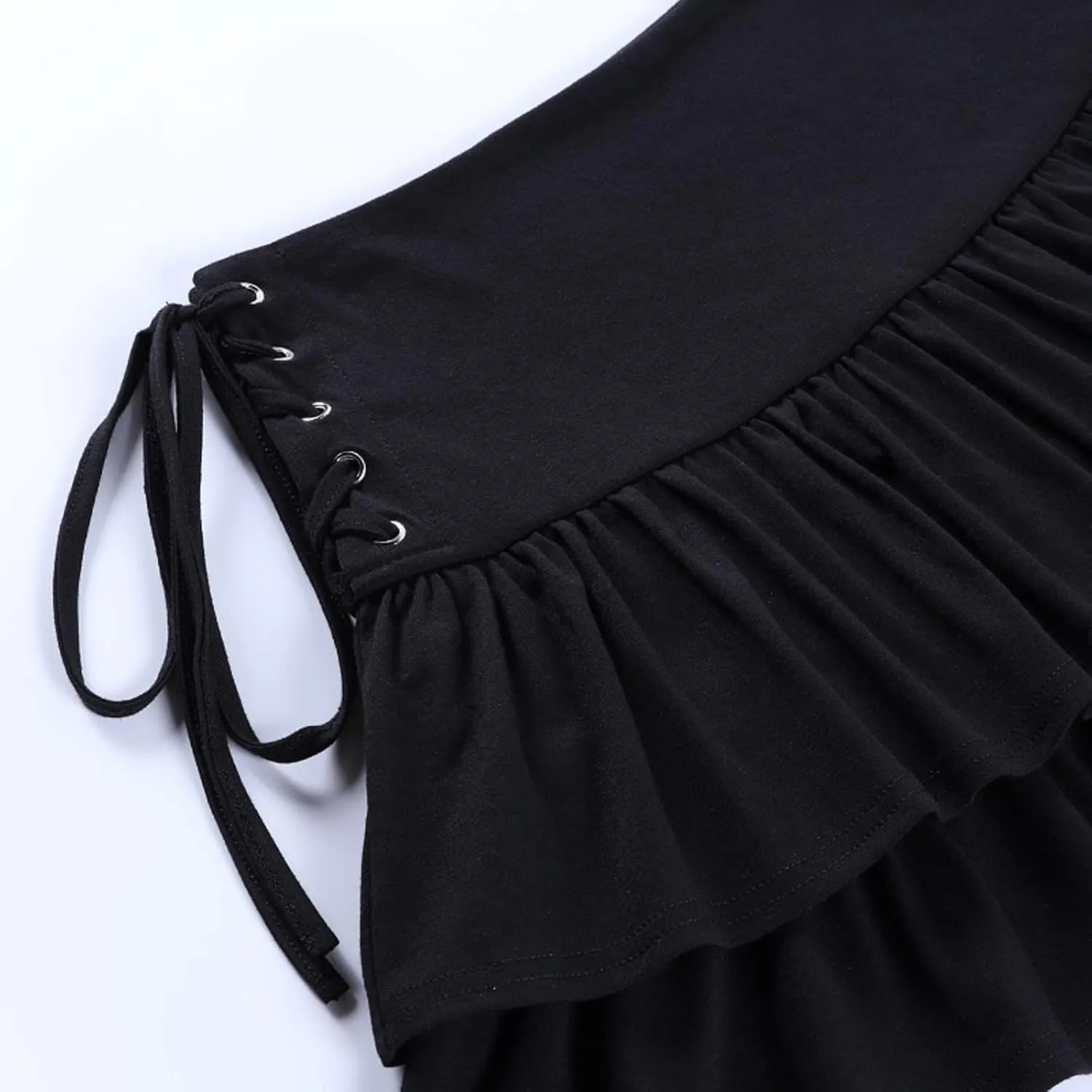 TSMNZMU Women's Goth Mini Skirts - Punk Grunge High Waist Emo Alt Mall Gothic Harajuku Lolita Skirts