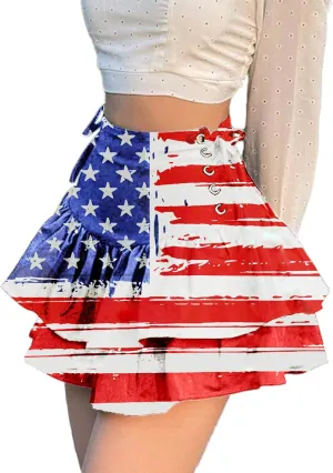 TSMNZMU Women's Goth Mini Skirts - Punk Grunge High Waist Emo Alt Mall Gothic Harajuku Lolita Skirts