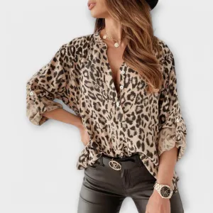 Vany Blouse with Leopard Print
