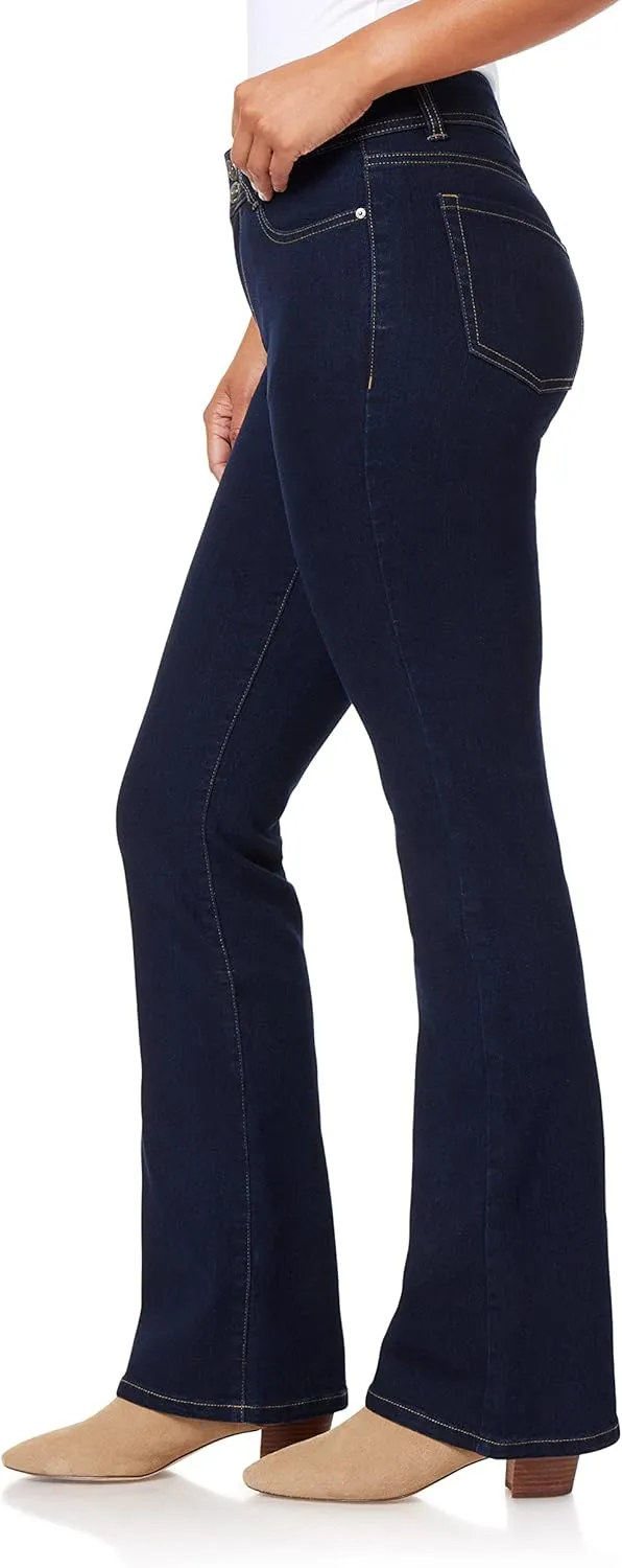 WallFlower Women's Flirty Curvy Flare High Rise Insta Stretch Juniors Jeans (Standard and Plus)