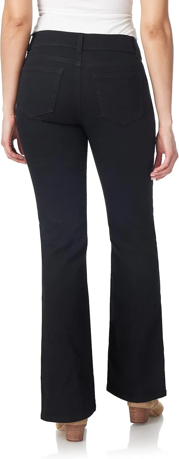 WallFlower Women's Flirty Curvy Flare High Rise Insta Stretch Juniors Jeans (Standard and Plus)
