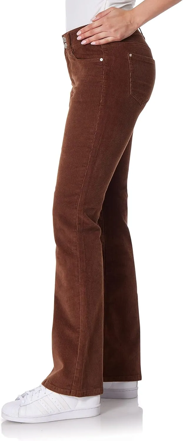 WallFlower Women's Flirty Curvy Flare High Rise Insta Stretch Juniors Jeans (Standard and Plus)