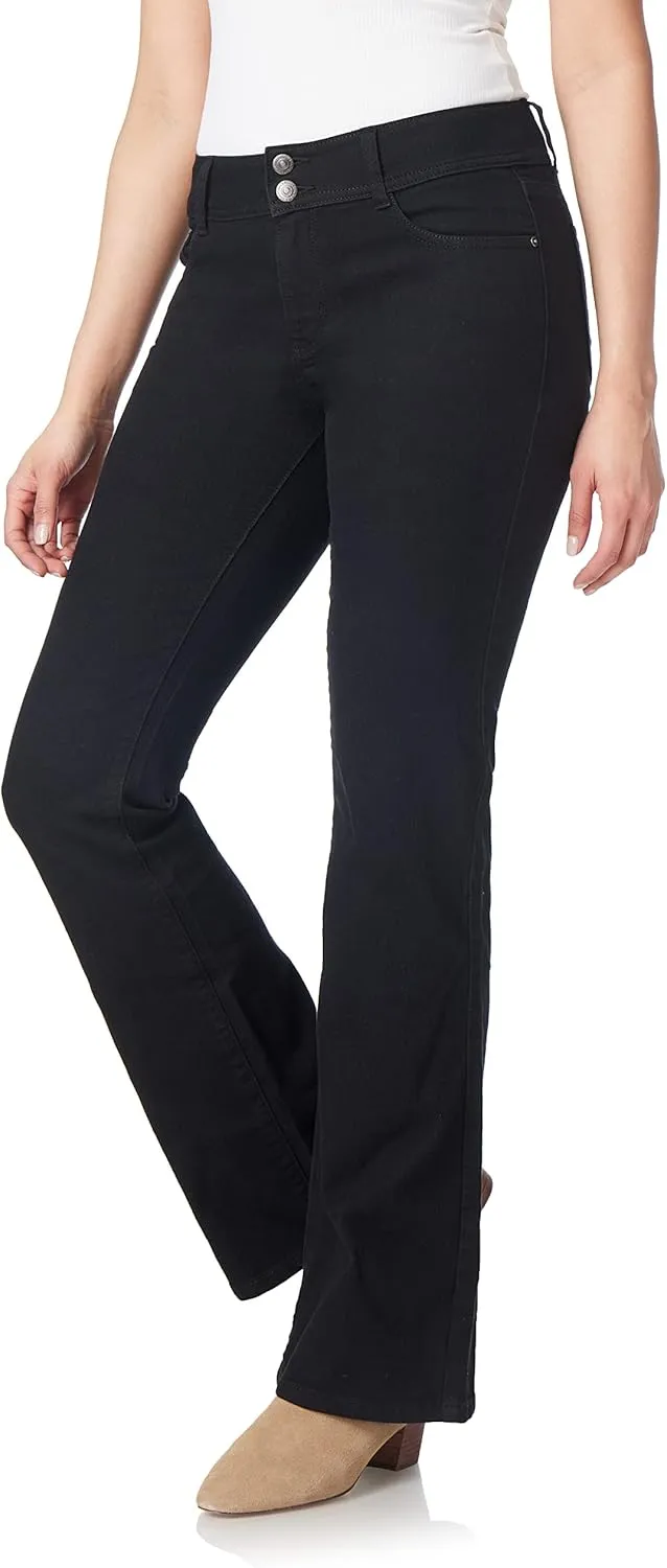 WallFlower Women's Flirty Curvy Flare High Rise Insta Stretch Juniors Jeans (Standard and Plus)
