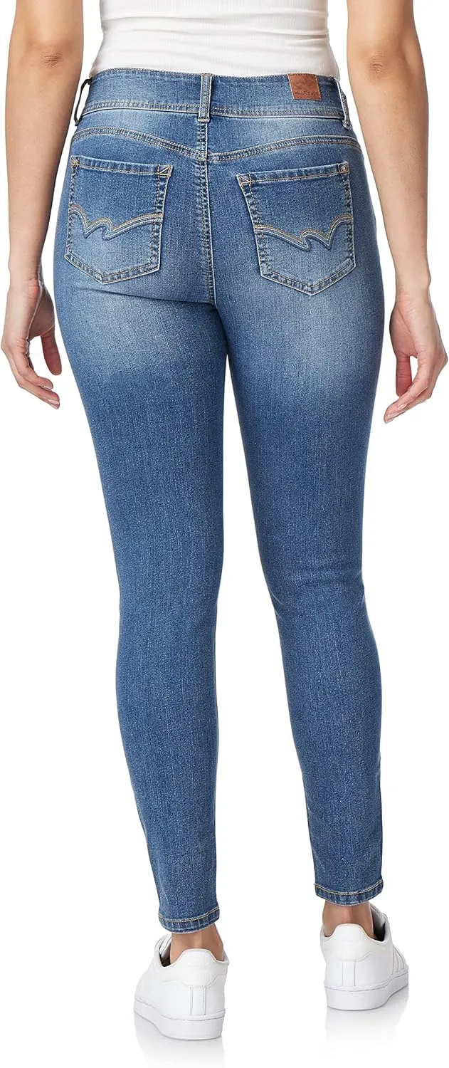 WallFlower Women's Size Flirty Curvy Skinny High Rise Insta Stretch Juniors Jeans (Standard and Plus)