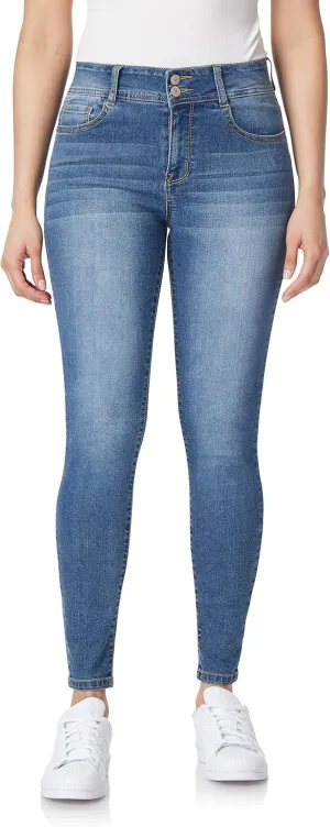 WallFlower Women's Size Flirty Curvy Skinny High Rise Insta Stretch Juniors Jeans (Standard and Plus)