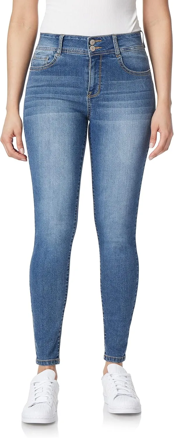 WallFlower Women's Size Flirty Curvy Skinny High Rise Insta Stretch Juniors Jeans (Standard and Plus)