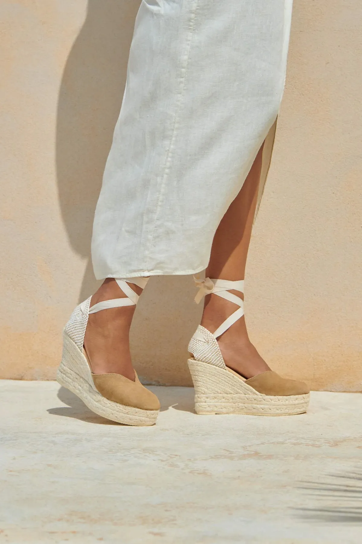 Wedges Hamptons in Vintage Taupe/Tone
