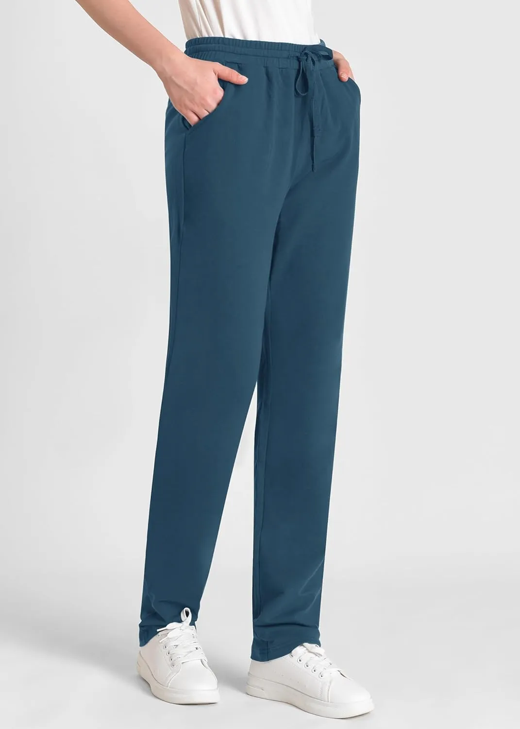Weintee Women's 34" Inseam Tall Cotton Sweatpants with Pockets