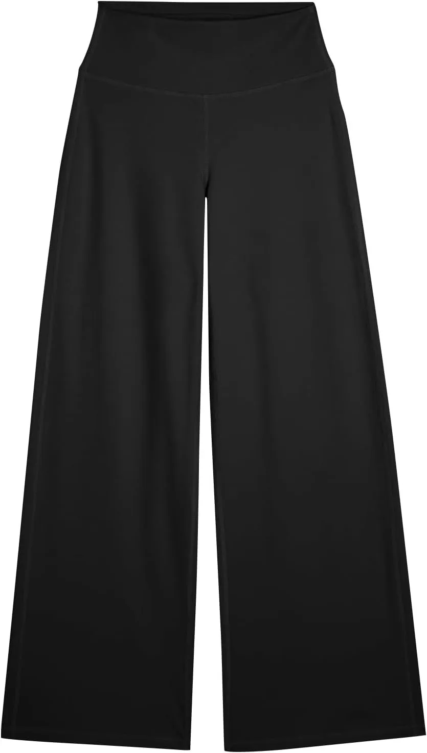 Wide Leg Yoga Pants for Woman Stretch High Waist Workout Palazzo Pants Comfy Loose Lounge Casual Trousers with Pocket