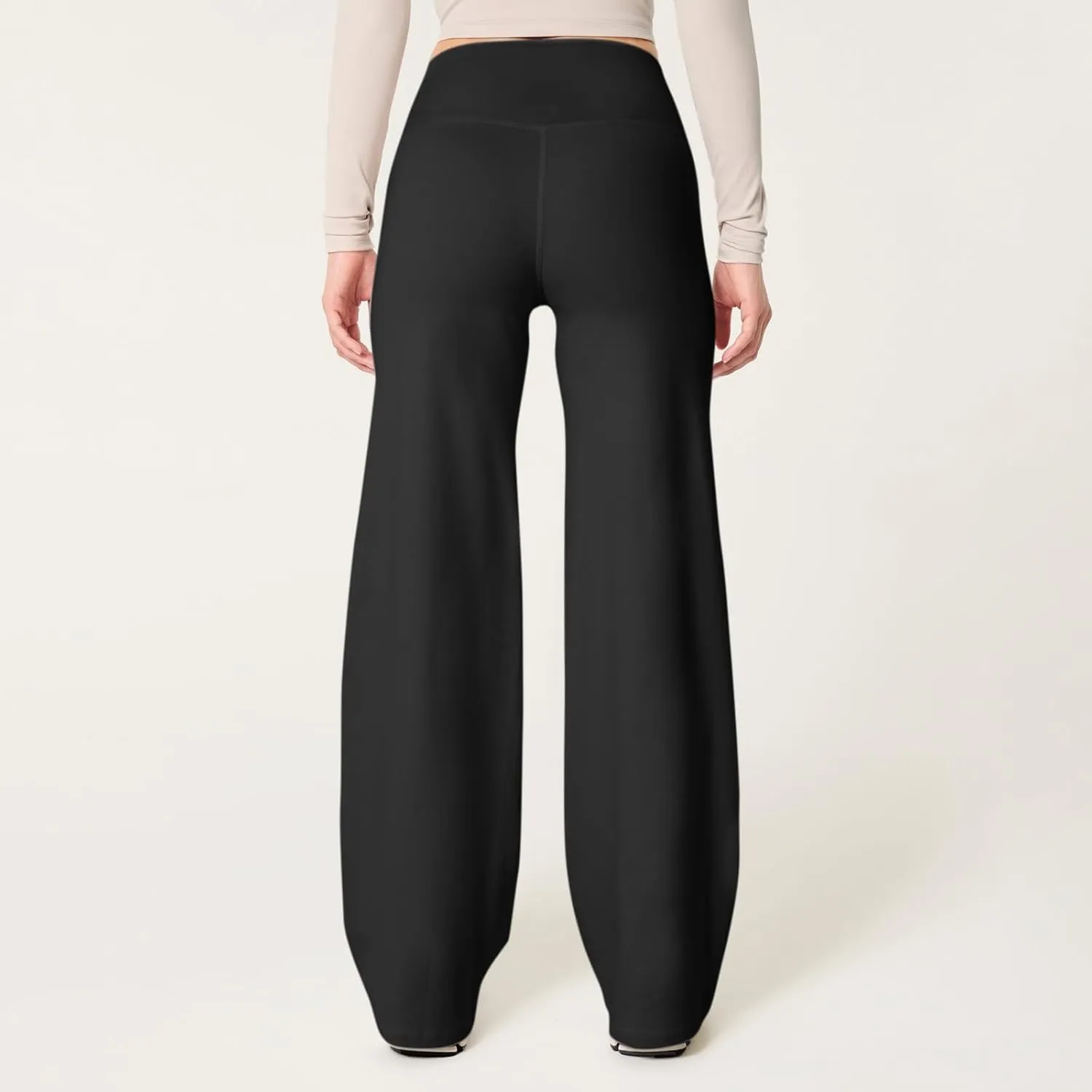 Wide Leg Yoga Pants for Woman Stretch High Waist Workout Palazzo Pants Comfy Loose Lounge Casual Trousers with Pocket