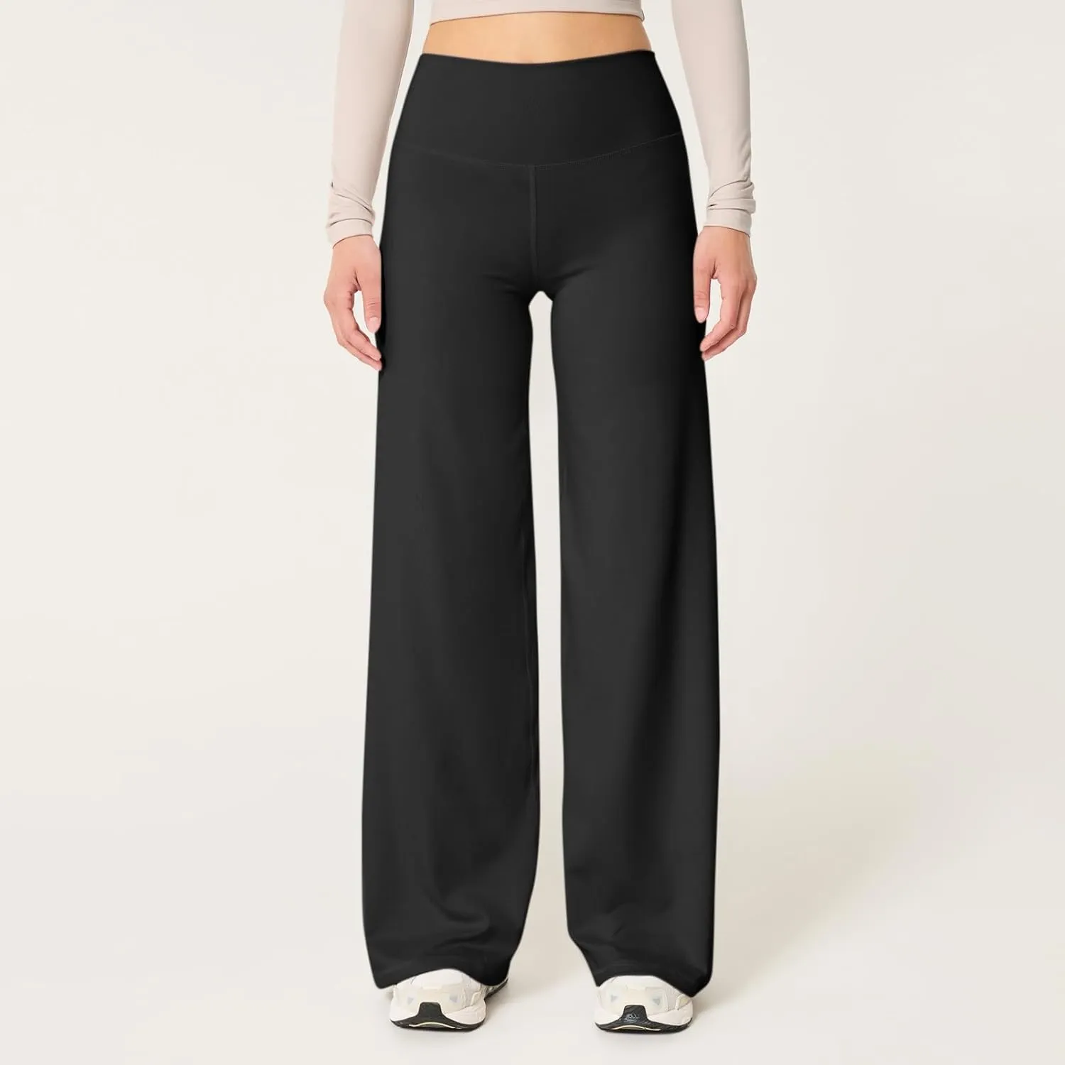 Wide Leg Yoga Pants for Woman Stretch High Waist Workout Palazzo Pants Comfy Loose Lounge Casual Trousers with Pocket