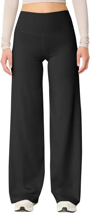 Wide Leg Yoga Pants for Woman Stretch High Waist Workout Palazzo Pants Comfy Loose Lounge Casual Trousers with Pocket