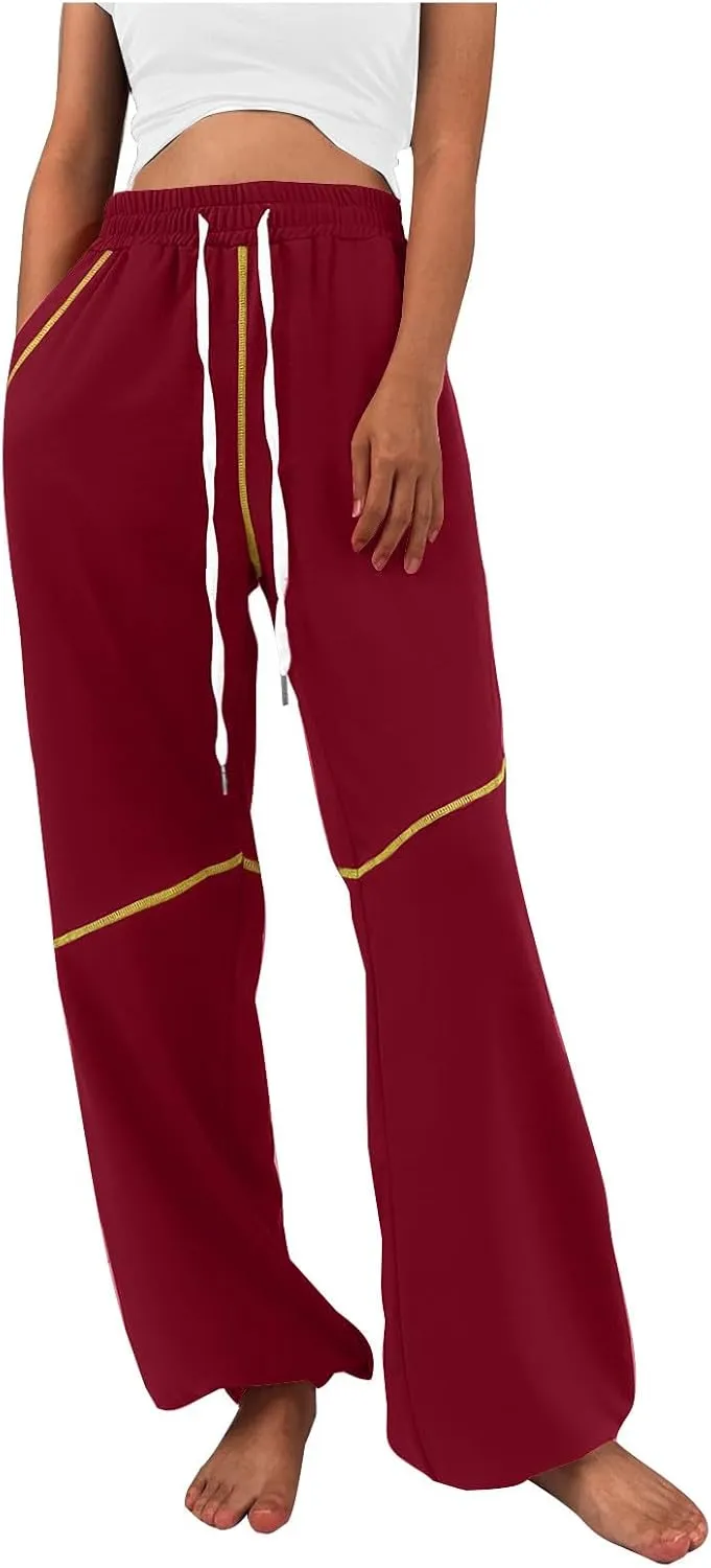 Women's 2024 Straight Leg Jeans High Waisted Capri Pants Slim Casual Denim Sports Pant Casual Dressy Pants Trousers