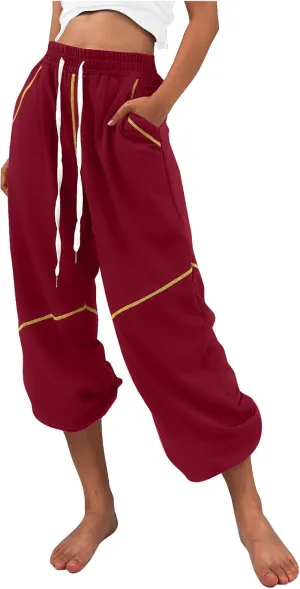 Women's 2024 Straight Leg Jeans High Waisted Capri Pants Slim Casual Denim Sports Pant Casual Dressy Pants Trousers