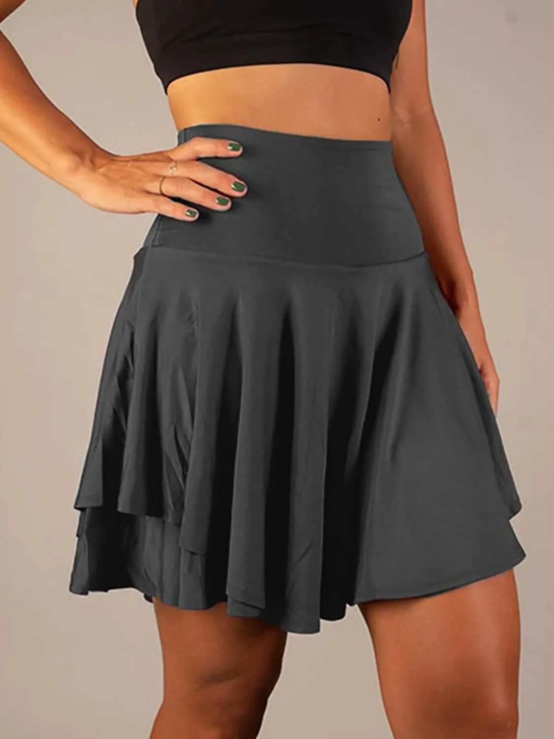 Womens High Waisted Tummy Control Skorts for Athletic Tennis Golf Shorts Running Skirts
