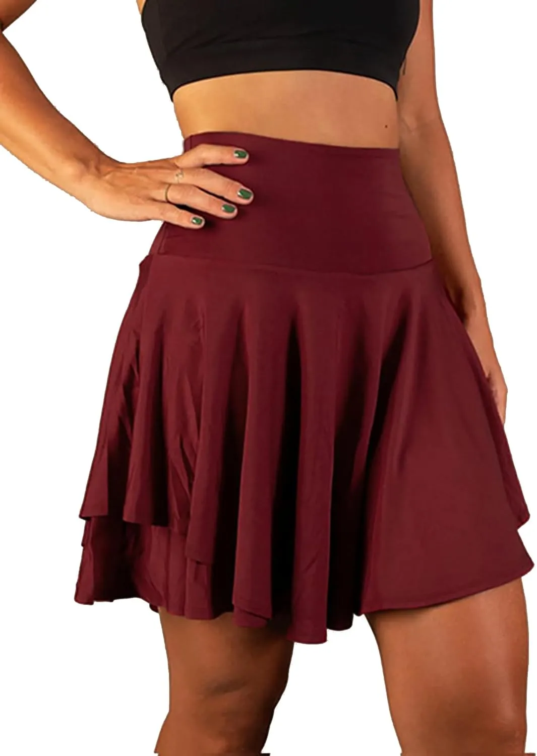 Womens High Waisted Tummy Control Skorts for Athletic Tennis Golf Shorts Running Skirts