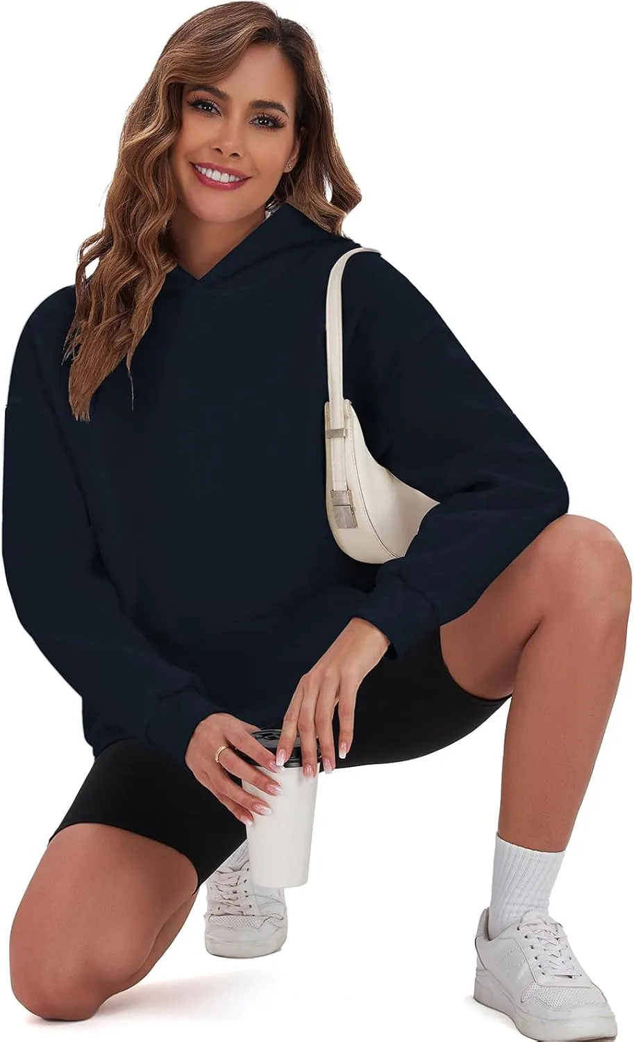 Womens Oversized Hoodies Fleece Sweatshirts Long Sleeve Pullover Winter Fall Outfits Clothes with Pocket