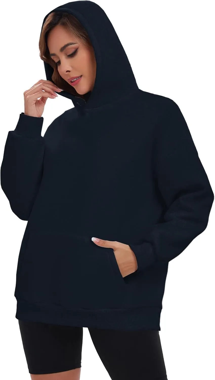 Womens Oversized Hoodies Fleece Sweatshirts Long Sleeve Pullover Winter Fall Outfits Clothes with Pocket