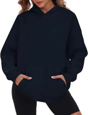Womens Oversized Hoodies Fleece Sweatshirts Long Sleeve Pullover Winter Fall Outfits Clothes with Pocket