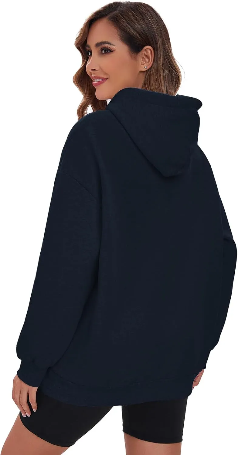 Womens Oversized Hoodies Fleece Sweatshirts Long Sleeve Pullover Winter Fall Outfits Clothes with Pocket