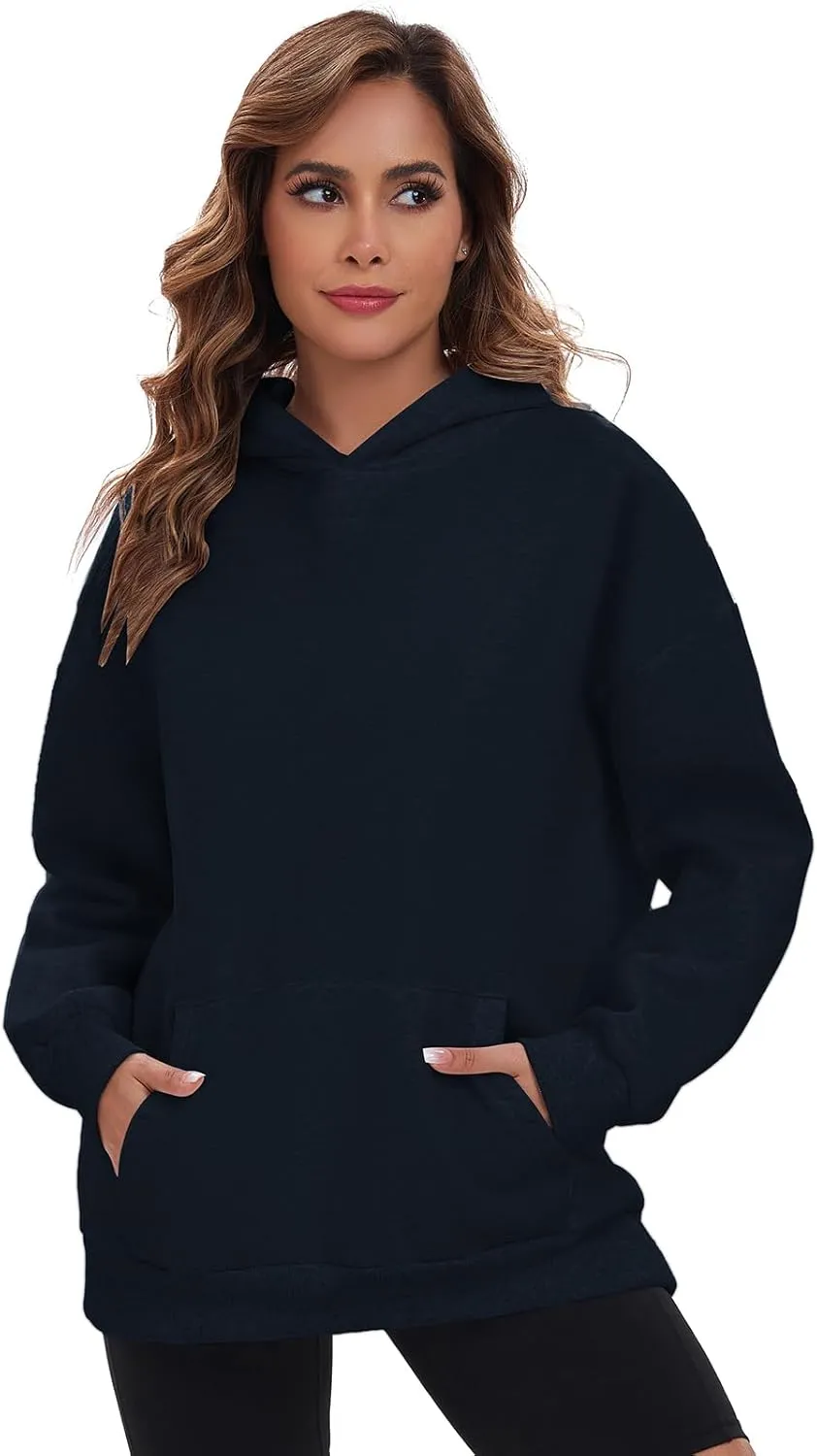 Womens Oversized Hoodies Fleece Sweatshirts Long Sleeve Pullover Winter Fall Outfits Clothes with Pocket