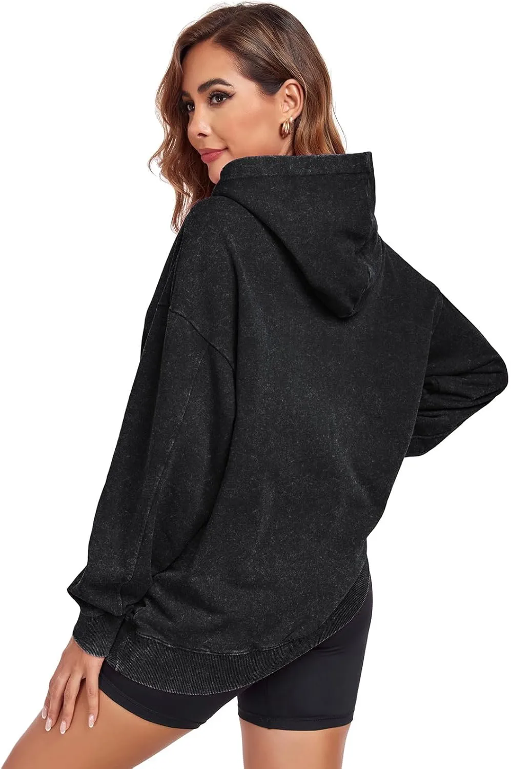 Women's Oversized Hoodies Sweatshirts Vintage Acid Wash Cotton Baggy Spring Fall Outfits Pullover Tops