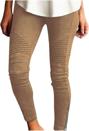 Womens Pants Fashion High Waisted Skinny Pants Stretchy Slim Lounge Solid Trousers Summer Yoga Pants Casual Sweatpants