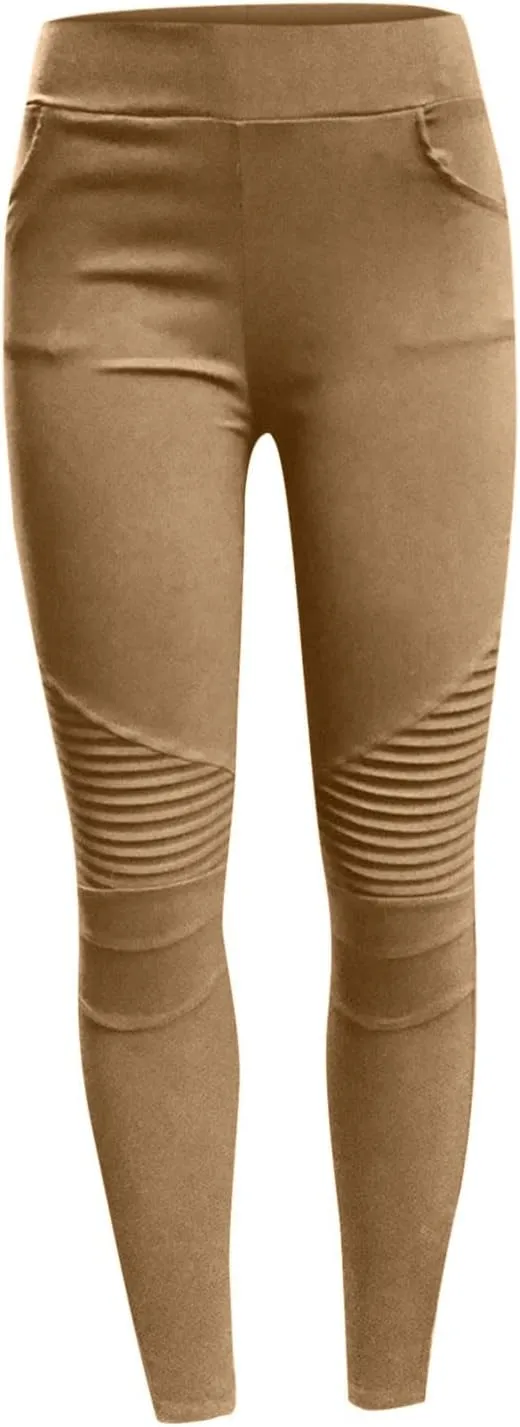 Womens Pants Fashion High Waisted Skinny Pants Stretchy Slim Lounge Solid Trousers Summer Yoga Pants Casual Sweatpants