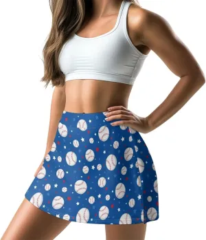 Women's Tennis Skirt High Waisted Golf Skirts A-Line Athletic Skorts Summer Workout Running Shorts with Pocket