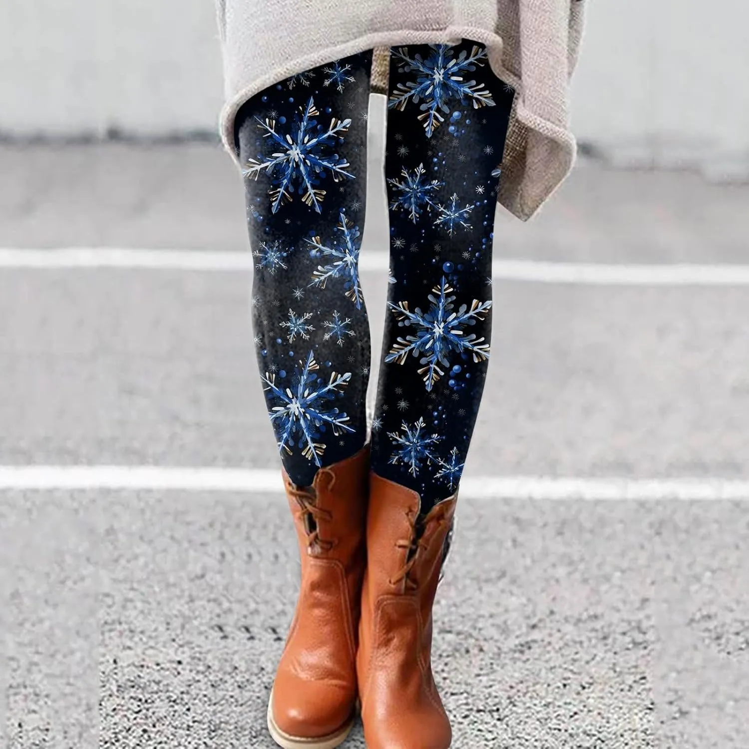 Women's Valentine's Day Yoga Pants Women's Autumn and Winter Leggings Artistic Splash Printed Workout Leggings for